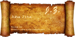 Juha Zita névjegykártya