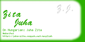 zita juha business card